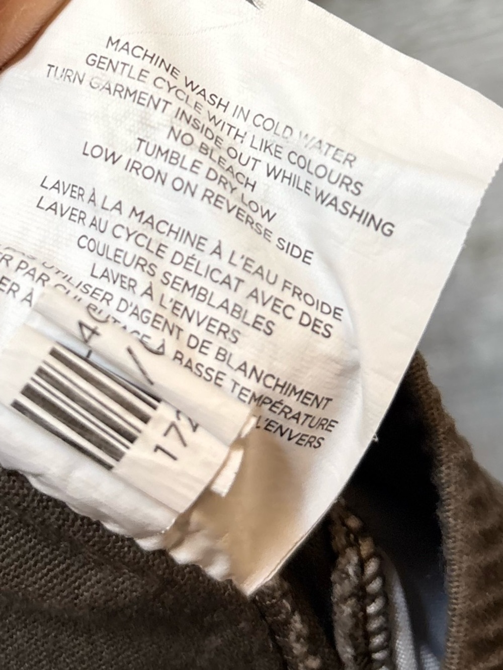 Bluenotes | Loose Cotton Cargo Pants with Drawstring - Men's L, Olive Green - Picture 6 of 7